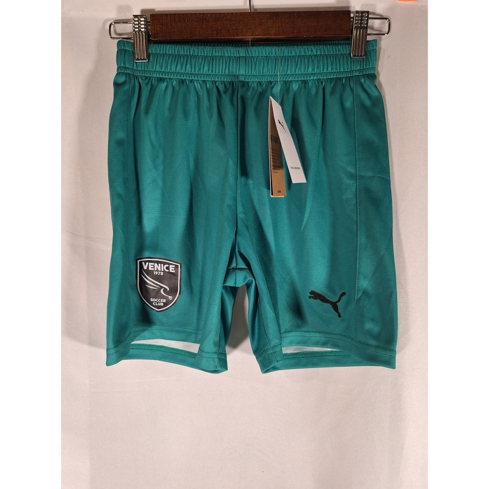 Puma Venice Soccer Club Kids fastMOVE Shorts Teal Green 605892 01 Medium NWT